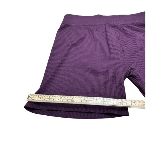 Purple Womens Ribbed Knit Biker Shorts Large Kohls S.O - Picture 6 of 7